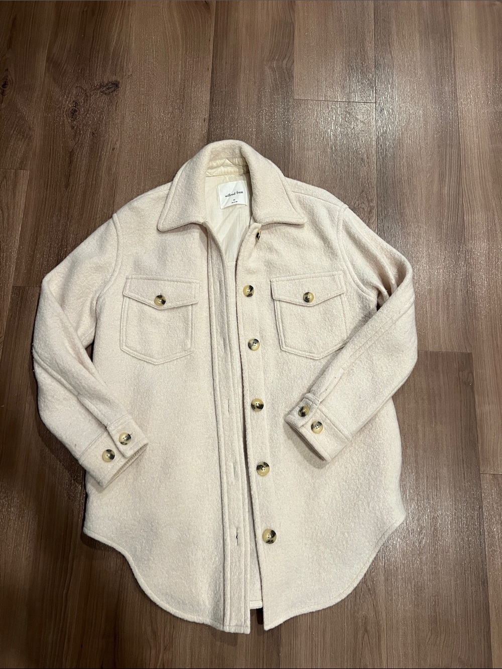 Aritzia Wilfred Free Ganna Wool Shacket Jacket - size XS